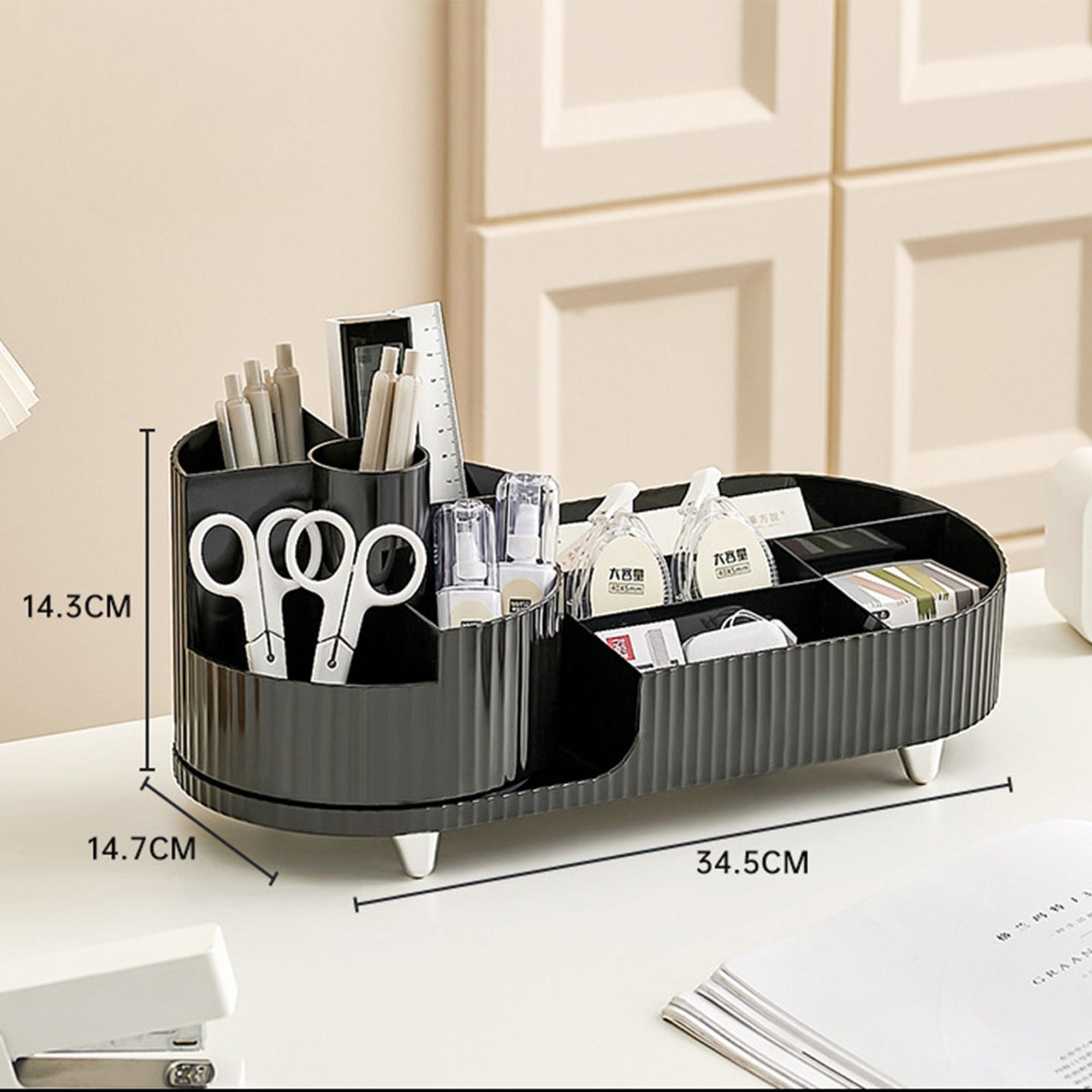 Makeup Organizer - Rotating, Large Capacity Cosmetic Display Case