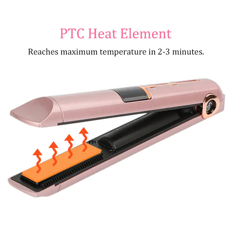 Portable Hair Straightener and Curler - USB and Rechargeable