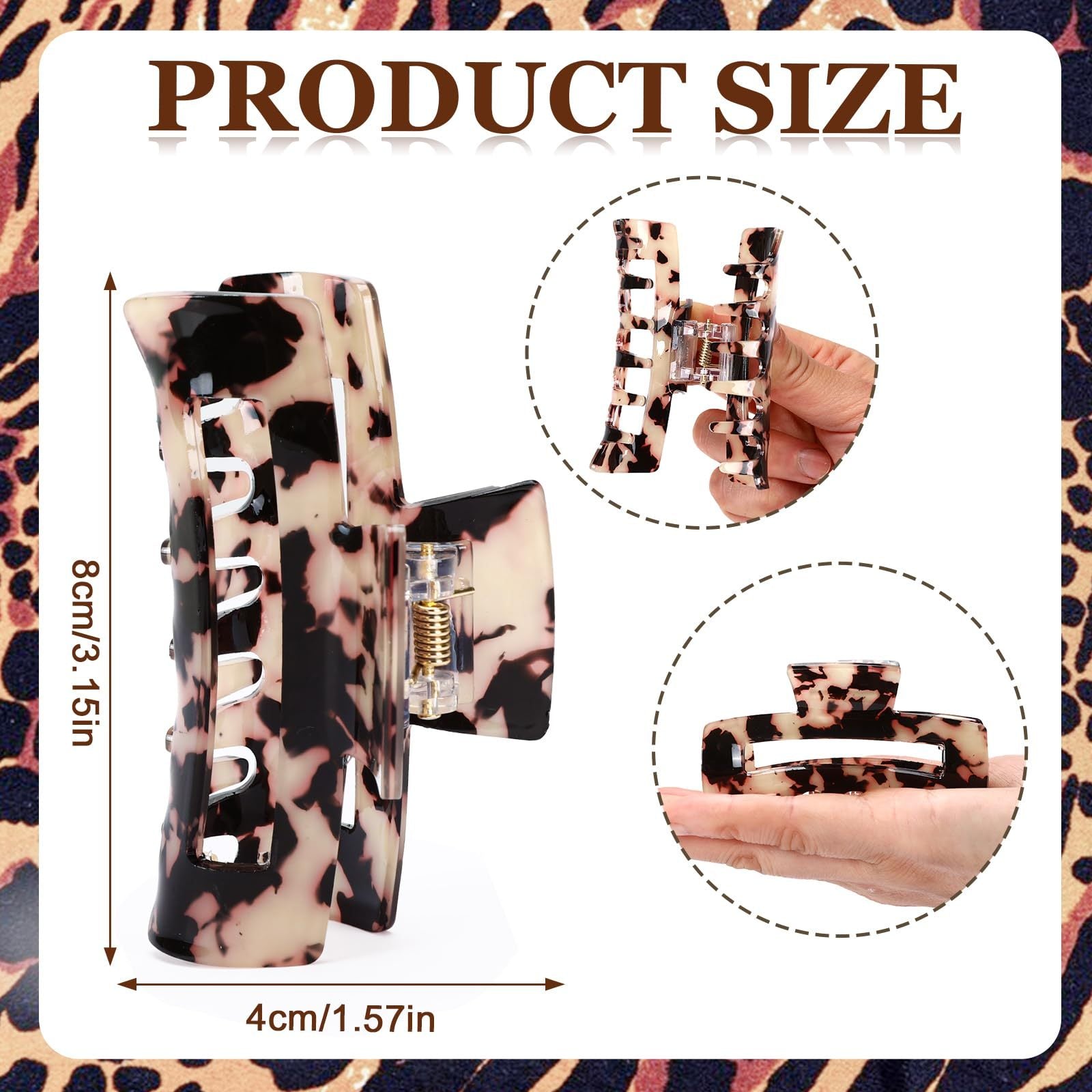 Hair Claw Clips - 4 Piece Pack