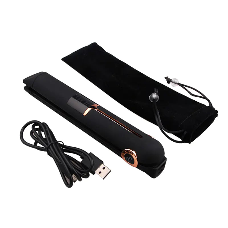 Portable Hair Straightener and Curler - USB and Rechargeable